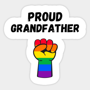 Proud Grandfather Rainbow Pride T Shirt Design Sticker